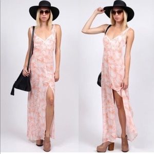 For Love And Lemons Peach Maxi Dress